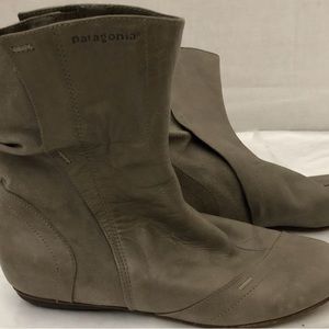 PATAGONIA BANDHA LEATHER/SUEDE BOOTIES Dark Burlap Color